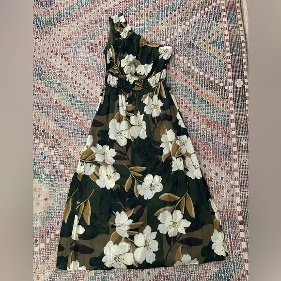 NWT Rails Selani Floral Plumeria One-Shoulder Cotton Midi Dress Small - Picture 9 of 10